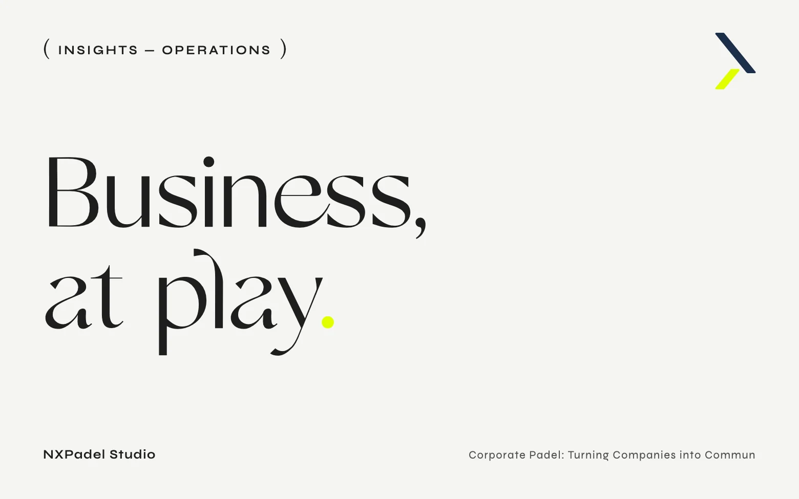 Corporate Padel: Turning Companies into Communities